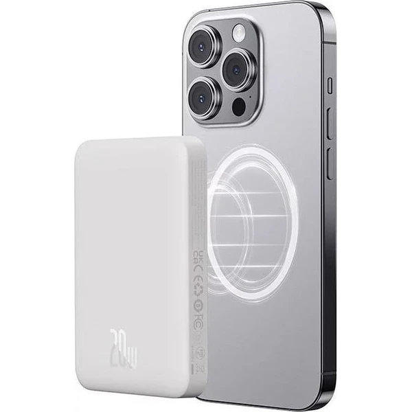 Baseus Magnetic Mini Air 10000mAh, 20W biela - Powerbanky - Obrázok ESHL000K01