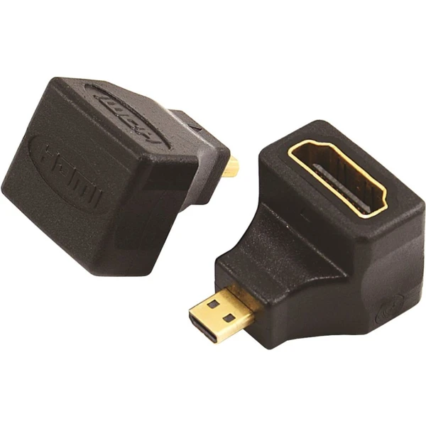 PremiumCord HDMI/Micro HDMI redukcia s zahnutým konektorom čierna - Káble a redukcie - Hlavný obrázok