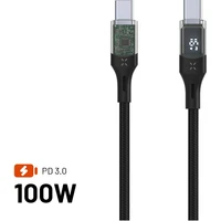 FIXED USB-C/USB-C napájací kábel 100W 2m čierny - Káble a redukcie