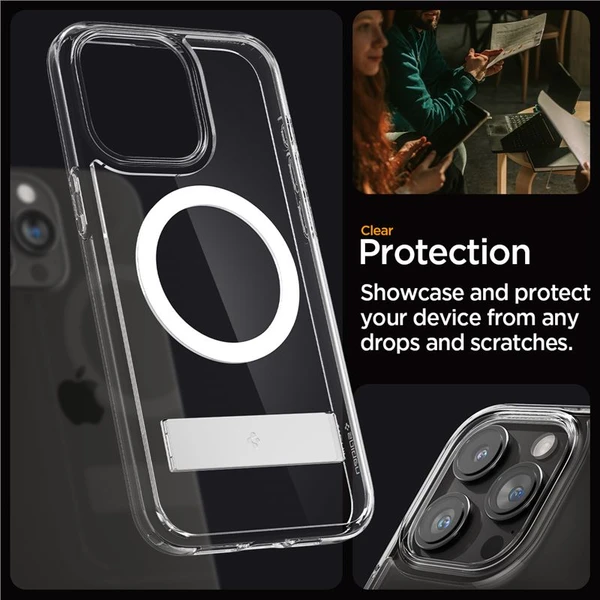Spigen Ultra Hybrid S MagFit kryt iPhone 15 Pro číry - Puzdra - Obrázok ESW8000601