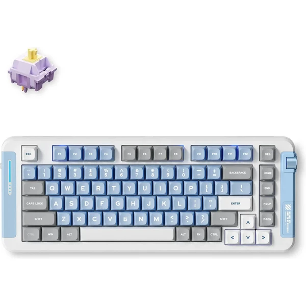 MCHOSE X75 bezdrôtová klávesnica Blue/Grey - Klávesnice - Obrázok ET9E000K01