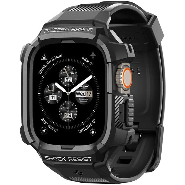 Spigen Rugged Armor Pro remienok s puzdrom Apple Watch Ultra 3/2/1 (49mm) čierny - Puzdra - Obrázok ETK0000N01