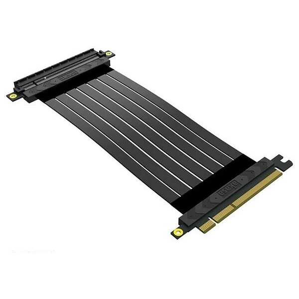 Akasa kábel RISER BLACK X2 Mark IV, premium PCIe 4.0 x16 Riser Cable, 20cm - Káble a redukcie - Obrázok EU4X600301