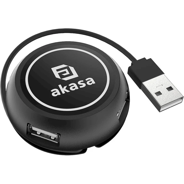 AKASA USB-A húb 4v1 čierny - USB huby - Obrázok EVGK000K01