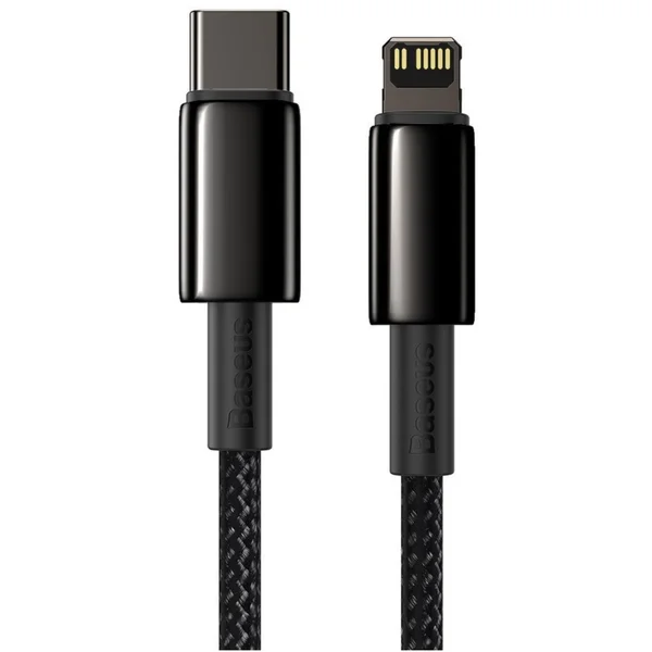 Baseus Tungsten Gold USB-C/Lightning napájací kábel 20W 1m čierny - Káble a redukcie - Obrázok EVKGF00101