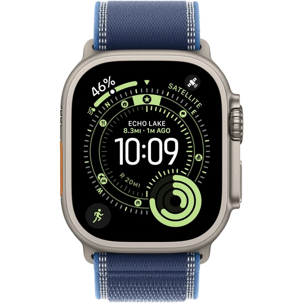Apple Watch 49/46/45/44mm modrý/jasne modrý Trailový ťah M/L prírodný titán - Remienky - Obrázok EVWH000K01