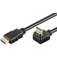 PremiumCord HDMI 1.4/HDMI 1.4 kábel s ethernetom zahnutý konektor 90° 4K 5m čierny - Káble a redukcie