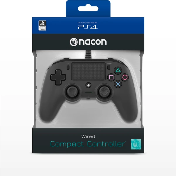 Nacon Gamepad Compact Controller Black (PS4) - Herné ovládače - Obrázok EXOH100201