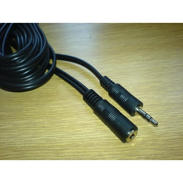PremiumCord 3,5mm/3,5mm predlžovací kábel 5m čierny - Káble a redukcie - Obrázok EXTU000501