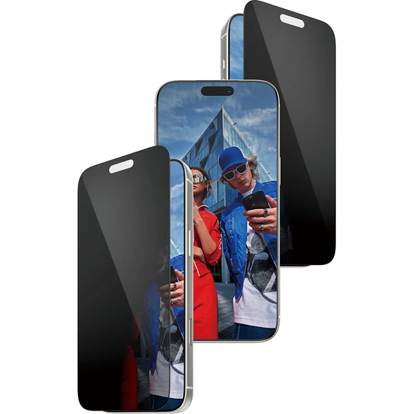 PanzerGlass® Privacy sklo Apple iPhone 17 Pro Max s bezprašným aplikačným boxom - Ochranné fólie a sklo - Obrázok EZEH000K01