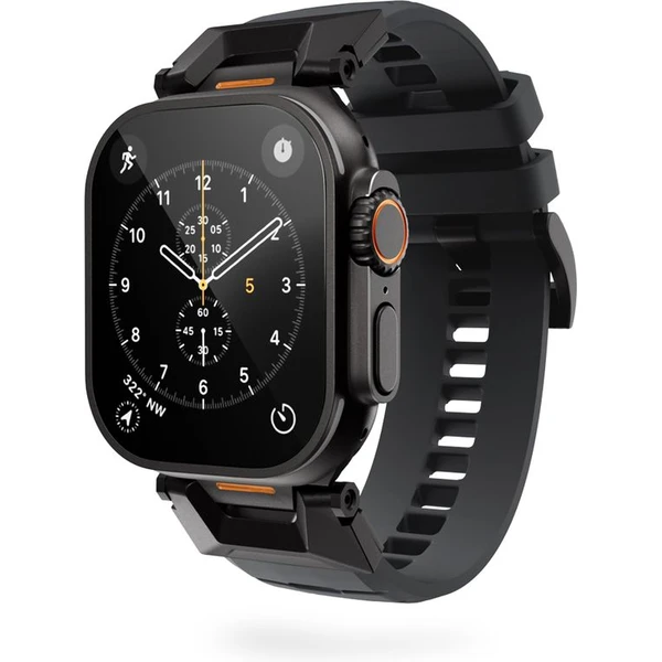 Epico Rubber Pro remienok s nerezovým zapínaním pre Apple Watch 49/46/45/44/42mm čierny - Remienky - Obrázok EZMJ000K01