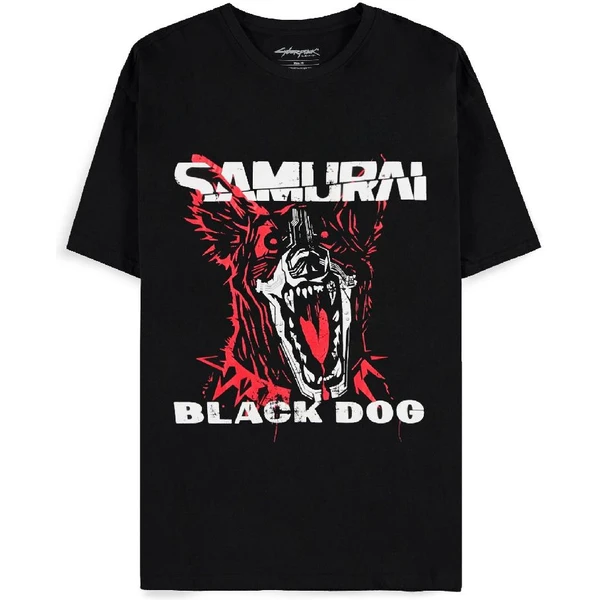 Tričko Cyberpunk 2077 - Black Dog Samurai Album Art L - Tričká - Hlavný obrázok