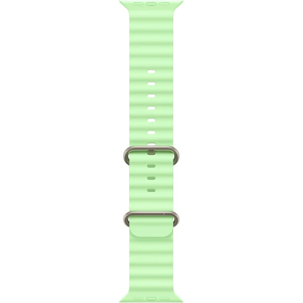 Apple Watch 49/46/45/44mm neónovo zelený Oceánsky remienok prírodný titán - Remienky - Obrázok F11I000K01