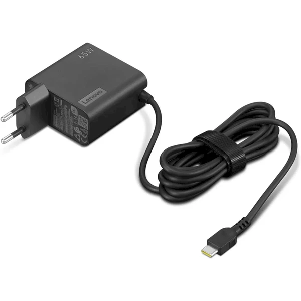 Lenovo 65W USB-C nabíjací adaptér s káblom čierny - Nabíjačky - Obrázok F1CF000P01