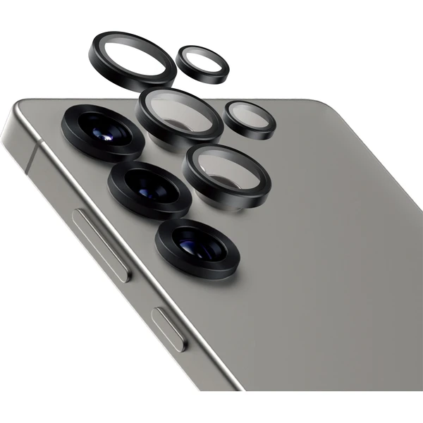 PanzerGlass® Hoops® Ceramic Samsung Galaxy S25 Ultra čierne ochranné krúžky pre šošovky fotoaparátu - Ochranné fólie a sklo - Hlavný obrázok