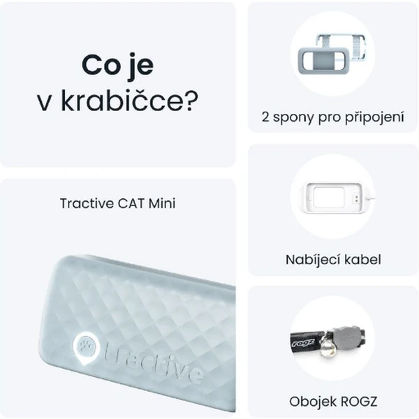 Tractive GPS CAT Mini tracker polohy a aktivity pre mačky mentolový - GPS Moduly - Obrázok F1L5000J01