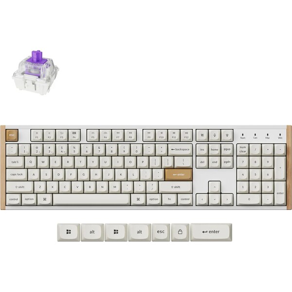 Keychron K10 HE herná klávesnica (US) biela