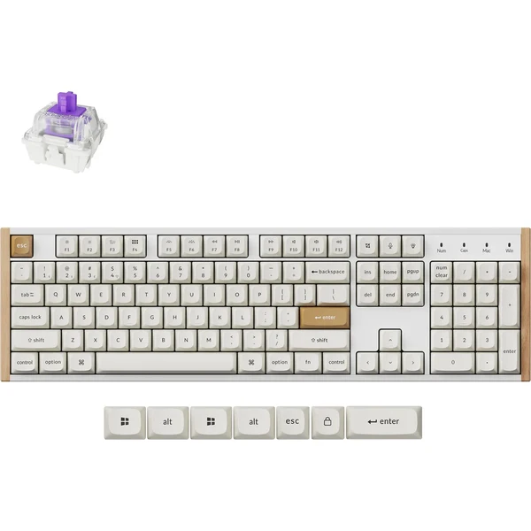 Keychron K10 HE herná klávesnica (US) biela - Klávesnice - Hlavný obrázok