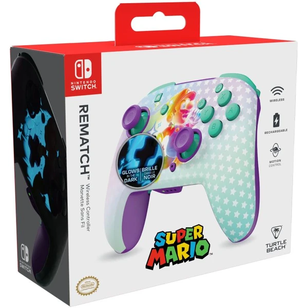 Turtle Beach bezdrôtový ovládač Rematch Glow Invincible Mario (Switch) - Herné ovládače - Obrázok F1QH000K01