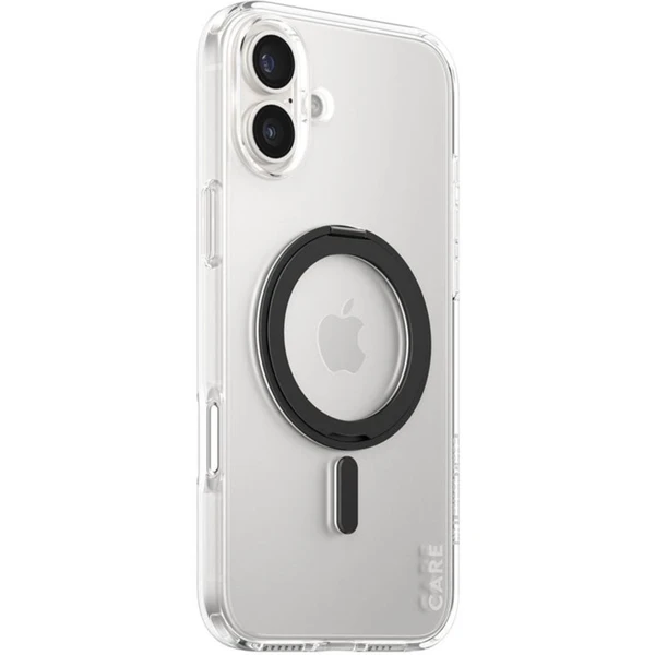 PanzerGlass® CARE kryt Apple iPhone 16 Plus MagSafe KickStand číry/čierny - Puzdra - Hlavný obrázok