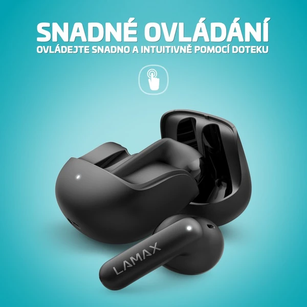 LAMAX Tones1 bezdrôtové slúchadlá čierna - Slúchadlá - Obrázok F2E0000N01