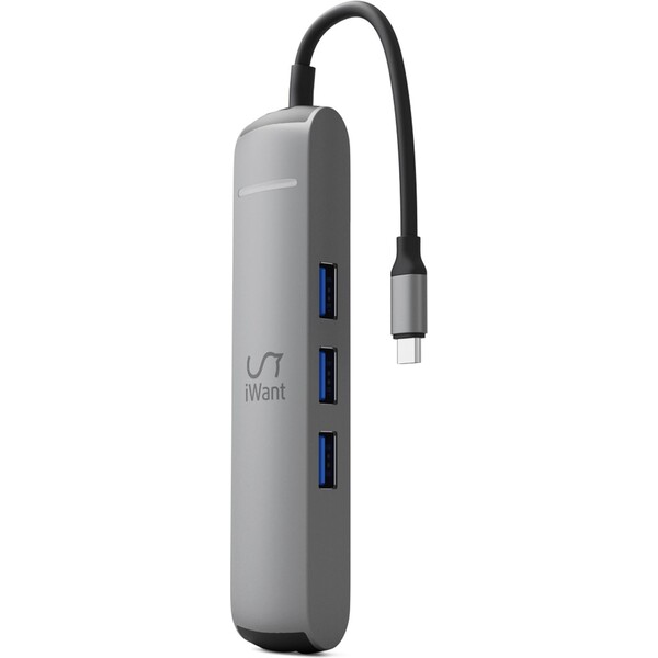 E-shop iWant Type-C Slim Hub 6v1 vesmírne šedý