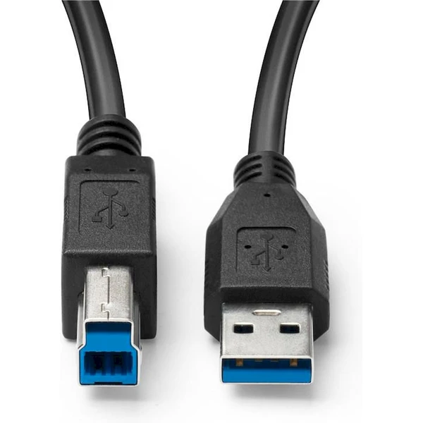 MicroConnect USB-A/USB-B kábel 2m čierny - Káble a redukcie - Obrázok F3PF000O01
