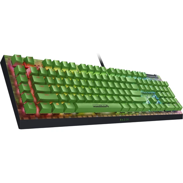 Razer BlackWidow V4 X Green Switch Minecraft Ed. herná klávesnica (US) čierna - Klávesnice - Obrázok F3QD000J01