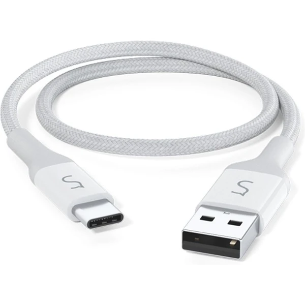 iWant Braided Cable 0.3m USB-C to USB-A - biela - Káble - Obrázok F3U6000P01