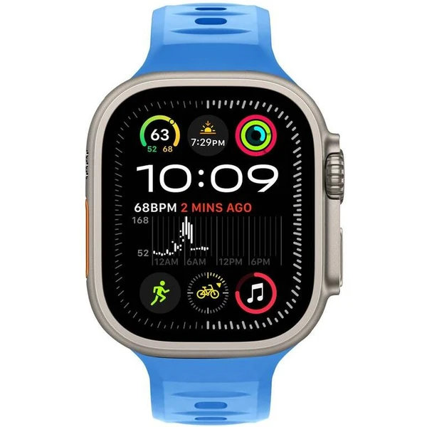 CubeNest Premium Silicon Band remienok Apple Watch 42-49 mm modrý - Remienky - Obrázok F3UD000O01