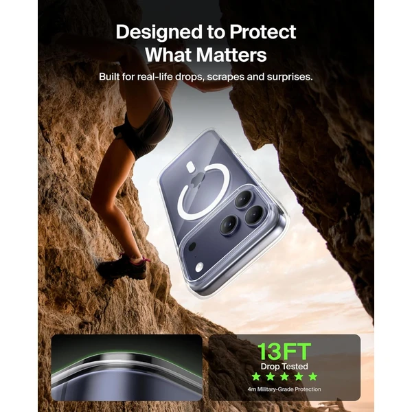 Belkin SheerForce MagSafe kryt iPhone 17 Pro Max číry - Puzdra - Obrázok F4CN000K01