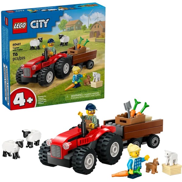 E-shop LEGO City 60461 Červený traktor s prívesom a ovcami
