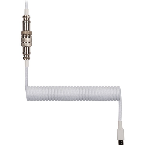 Yenkee YCU COIL WE krútený kábel USB-A/USB-C biely