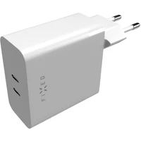 FIXED nabíjačka s 2x USB-C výstupom, PD, 65W, biela - Nabíjačky