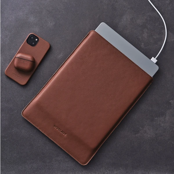 Woolnut kožené Sleeve púzdro pre 14" MacBook Pro hnedé - Puzdra - Obrázok F5SR100501