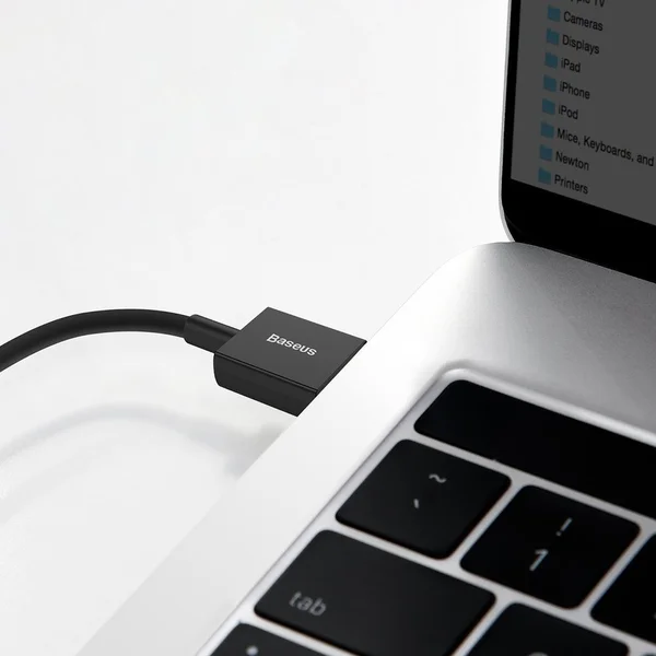 Baseus Superior napájací kábel USB-A/USB-C 66W 2m čierny - Káble a redukcie - Obrázok F66E300401