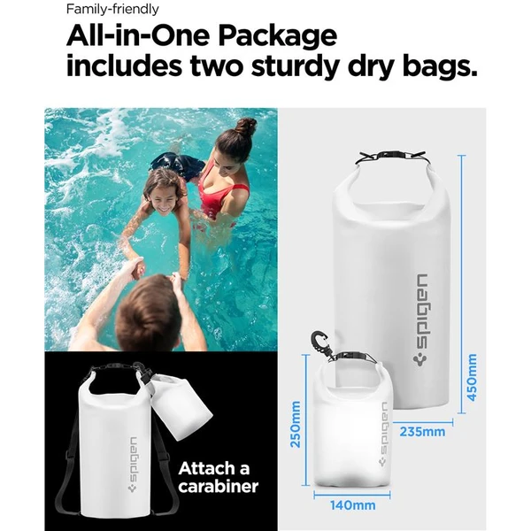 Spigen Aqua Shield WaterProof Dry Bag 20L + 2L A630 biely - Puzdra - Obrázok F6N5000701