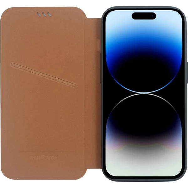 RhinoTech flipové púzdro Eco Case pre Apple iPhone 14 Pre hnedé - Puzdra - Obrázok F6X7000701