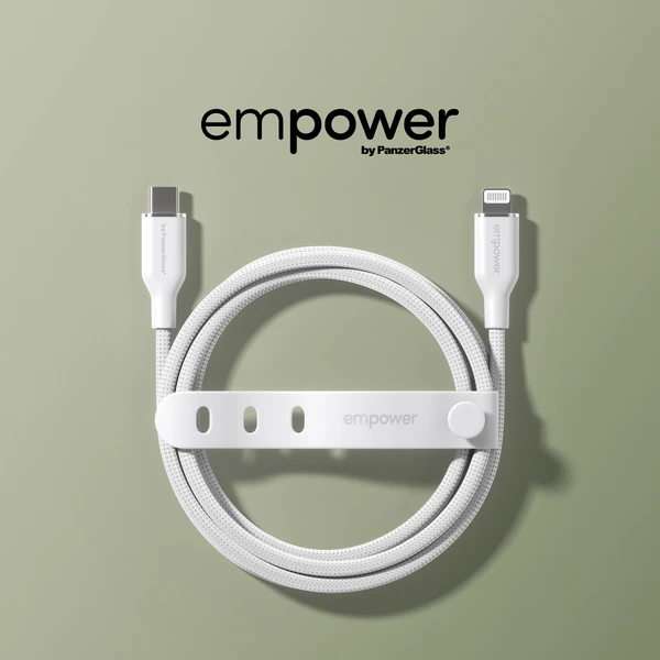 PanzerGlass USB-C/Lightning napájací kábel 60W 1,2m biely - Káble a redukcie - Obrázok F73J000K01