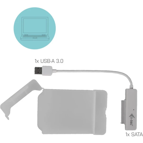 i-tec MYSAFE Easy 2,5' USB 3.0 biely - Externé boxy - Obrázok F7KWE00101