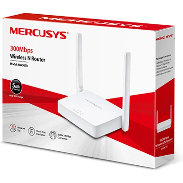 Mercusys MW301R Wi-Fi 4 router biely - Wi-Fi routery - Obrázok F7R7300401