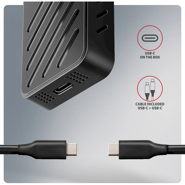 AXAGON EEM2-20G externý SSD disk čierny - Externé boxy - Obrázok F84D000L01