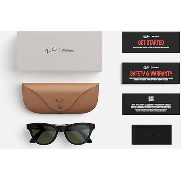 Meta RAY-BAN Skyler Gen2 (Štandardné) inteligentné lesklé okuliare (zatmavovacie - číre/zelené) čier - AR okuliare - Obrázok F8AJ000K01