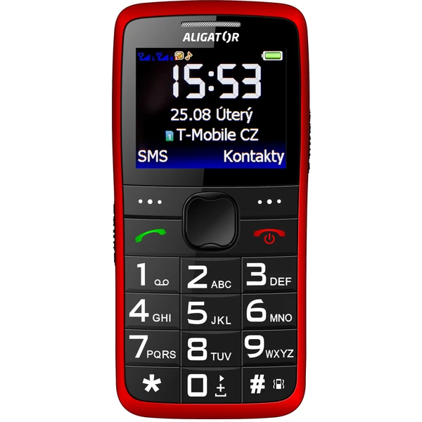 ALIGATOR A675 Senior červený + stolná nabíjačka - Mobilné telefóny - Obrázok F9PL600301
