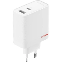 OnePlus SUPERVOOC 80W nabíjačka s USB-C a USB-A, PD, GaN, PPS, QC, s káblom biela - Nabíjačky