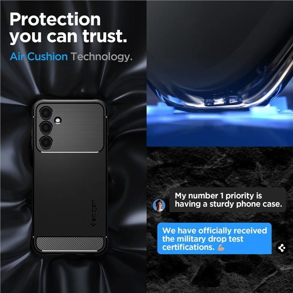 Spigen Rugged Armor kryt Samsung Galaxy A25 5G matne čierny - Puzdra - Obrázok F9V3000N01