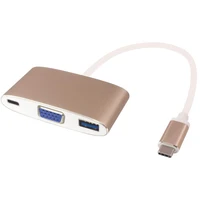 PremiumCord adaptér USB-C na VGA + USB3.0 + PD - Dokovacie stanice