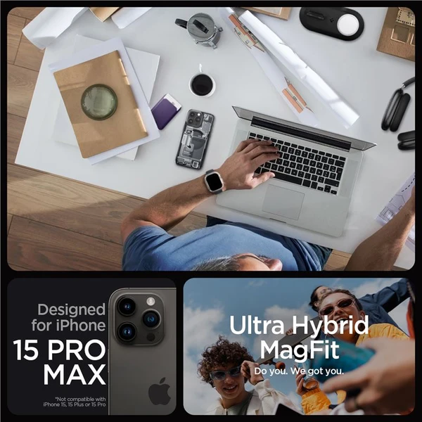 Spigen Ultra Hybrid MagFit kryt iPhone 15 Pro Max zero one - Puzdra - Obrázok FAS8000601