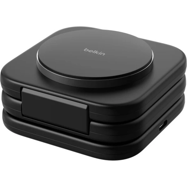 Belkin BOOST CHARGE PRE Qi2/MagSafe 3v1 bezdrôtová skladacia cestovná nabíjačka čierna - Nabíjačky - Obrázok FAYP000K01