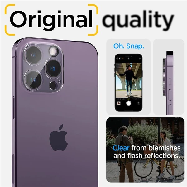 Spigen Glass Optik 2 Pack skla na fotoaparát iPhone 14 Pro/iPhone 14 Pro Max - Ochranné fólie a sklo - Obrázok FBK0000N01